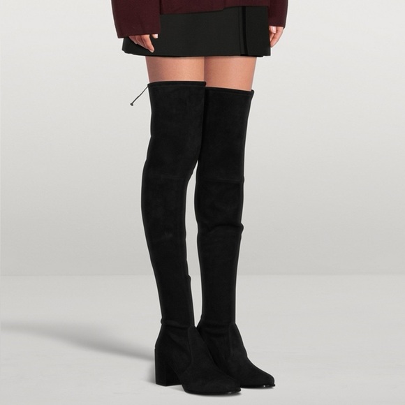 Stuart Weitzman black suede Tieland over-the-knee boots - size 9 - Picture 3 of 16